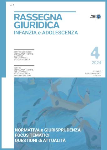 Cover rassegna giuridica infanzia e adolescenza 4/2024