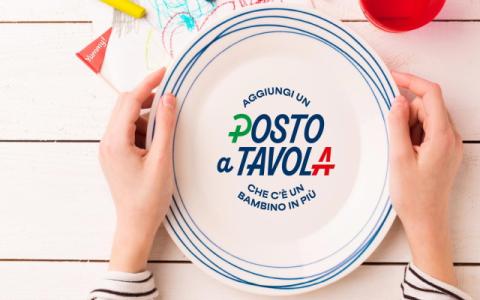 locandina del progetto Aggiungi un posto a tavola che c’è un bambino in più