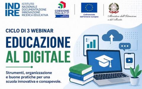 locandina del ciclo di webinar Educazione al digitale