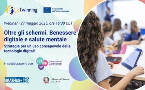 locandina del webinar Oltre gli schermi