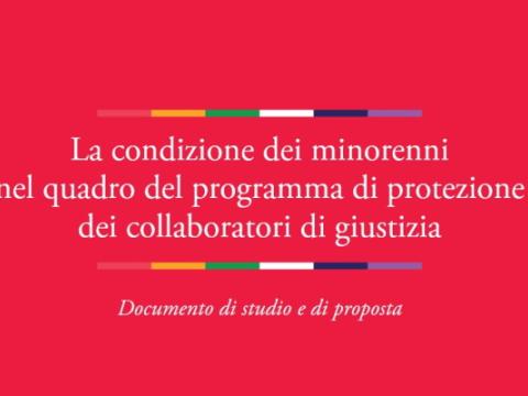 copertina del documento La condizione dei minorenni nel quadro del programma di protezione dei collaboratori di giustizia