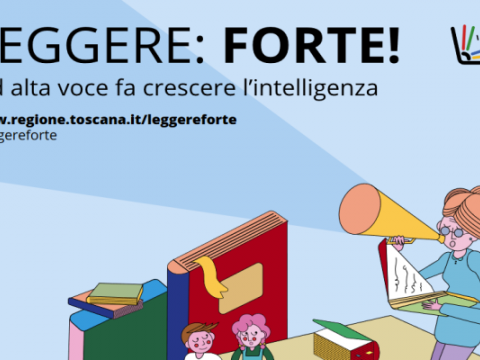 cover dell'opuscolo del progetto Leggere: Forte! Ad alta voce fa crescere l’intelligenza