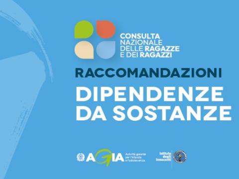 copertina delle raccomandazioni della Consulta sulle dipendenze da sostanze
