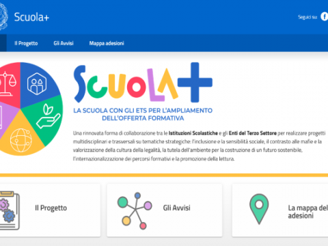 screenshot della sezione del sito del Ministero dell’istruzione e del merito Scuola+
